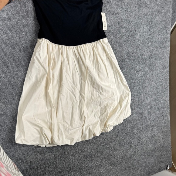 a new day Dresses & Skirts - A New Day Dress Womens Size M Black Cream Strapless Ribbed Poplin Bubble Hem